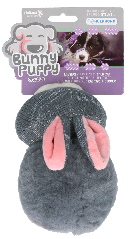 Hundespielzeug Kaninchen, Plüsch, Lavendelfüllung, Quietscher, für Welpen und kleine Hunde