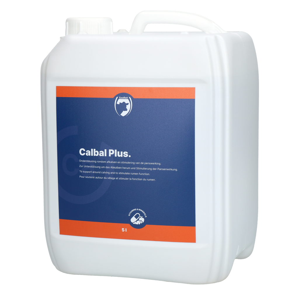 Excellent Calbal Plus, Ergänzungsfuttermittel für Milchkühe, Kalzium, Magnesium, Niacin, Kobalt, Vitamin B-Komplex, Vitamin D3, 5 l