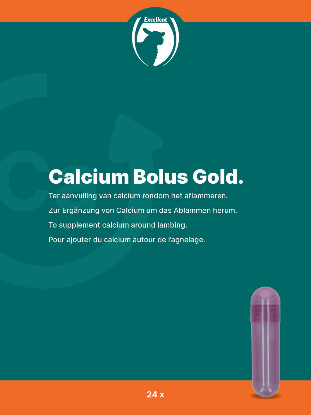 Excellent Calcium Bolus Gold für Schafe und Ziegen, 24 Stk