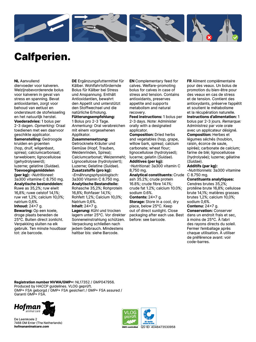 Excellent Calfperien Bolus für Kälber, 24 x 7 g