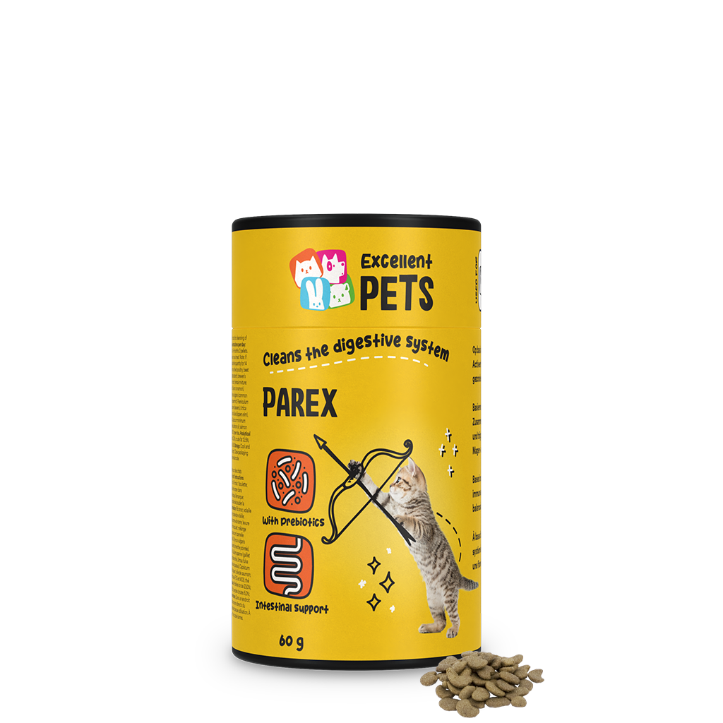 Excellent Pets Cat Parex, Ergänzungsfuttermittel für Katzen, 60 g