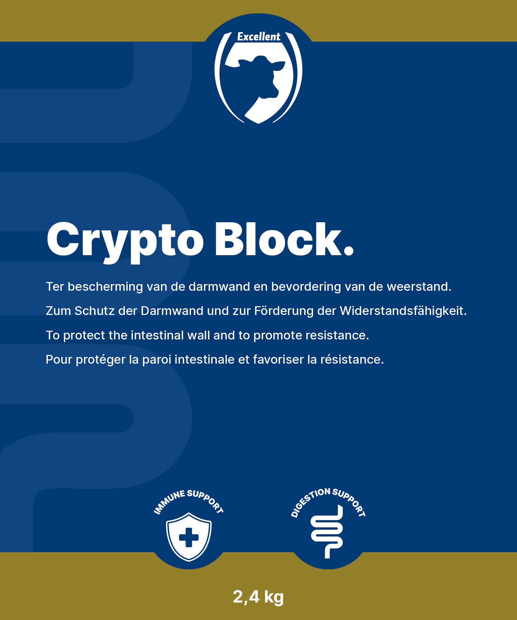 Excellent Crypto Block, Ergänzungsfuttermittel Kälber, Lämmer, 2,4 kg