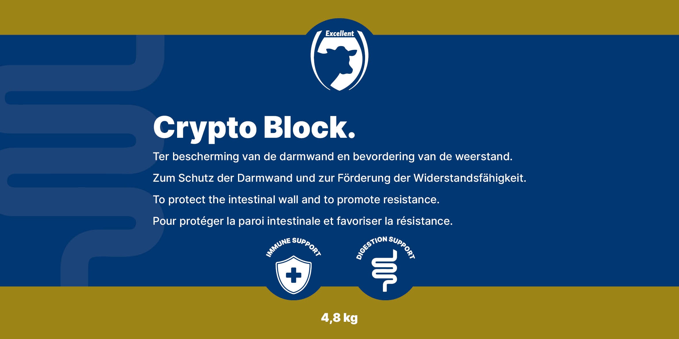 Excellent Crypto Block, Ergänzungsfuttermittel für Kälber und Lämmer, 4,8 kg