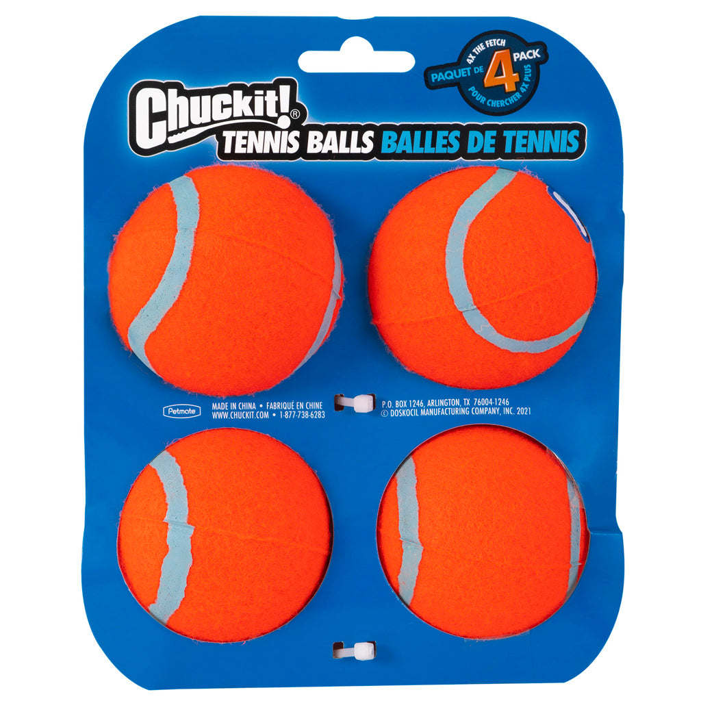 Chuckit! Tennisball, Ø 6 cm, Hundespielzeug, 4 Stk