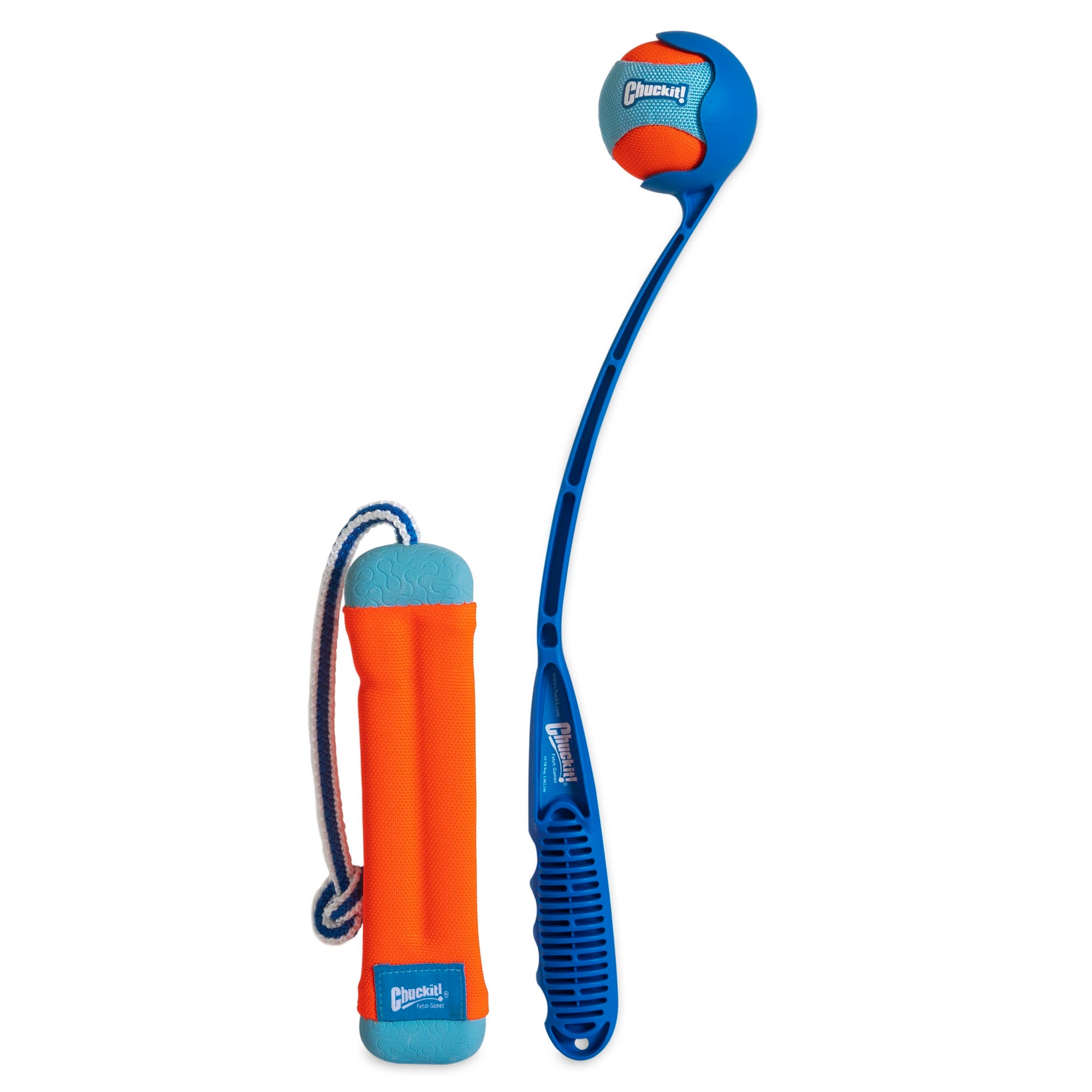 Chuckit! Hundespielzeug Set, schwimmfähig, Ball Größe M, Launcher 18M Junior, Bumper