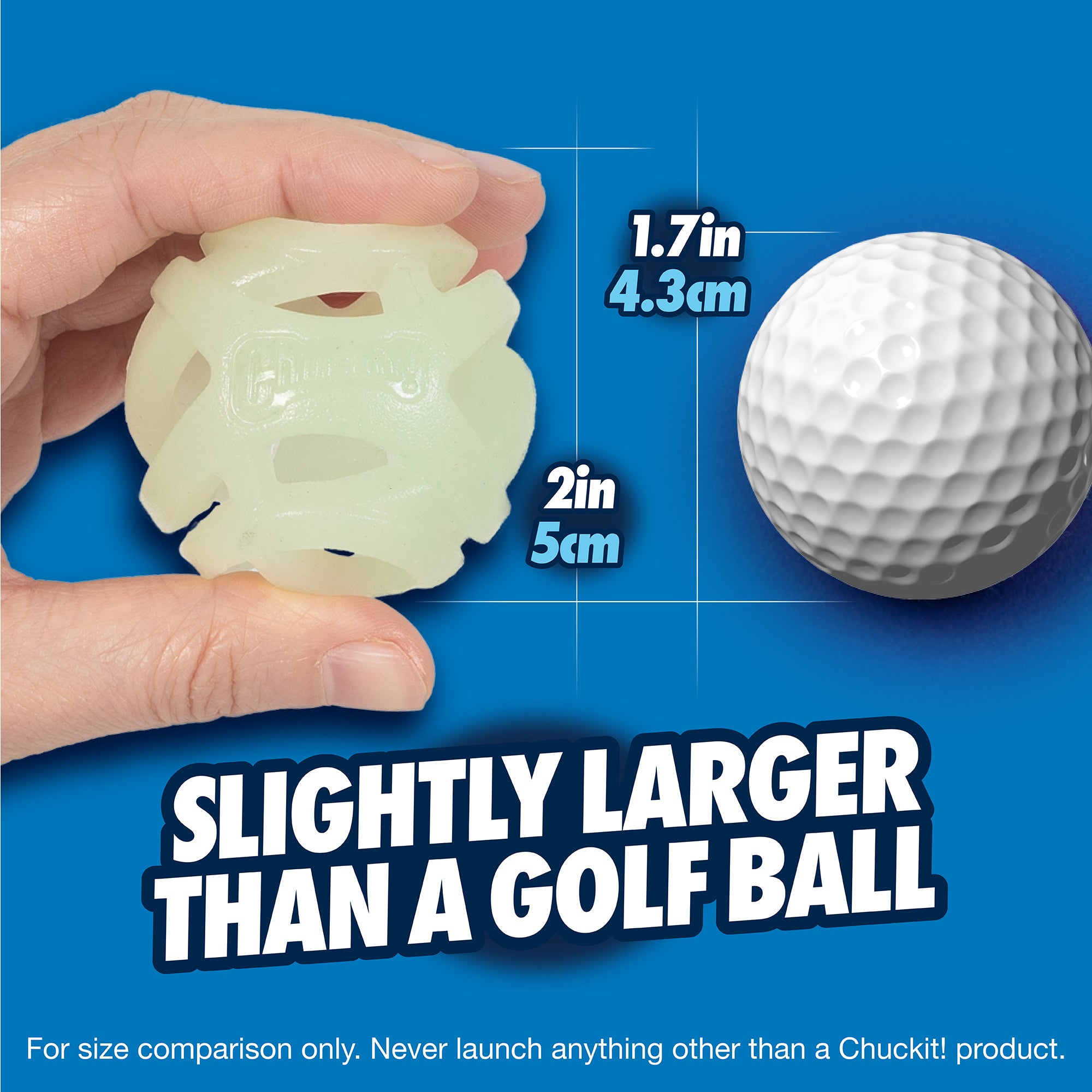 Chuckit Air Glow Fetch Ball, S, Ø 4,5 cm, 2 Stk