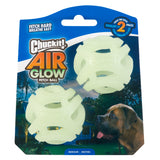 Chuckit! Air Glow Fetch Ball, M, Ø 6 cm, leuchtend, schwimmfähig, 2 Stk