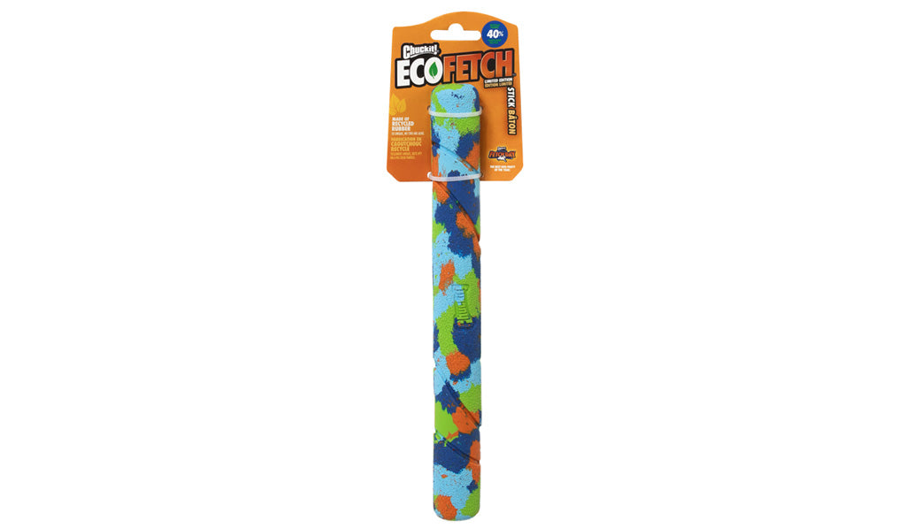 Chuckit! Eco Fetch Stick, Hundespielzeug, 28 × 3 × 2,5 cm, recycelter Gummi