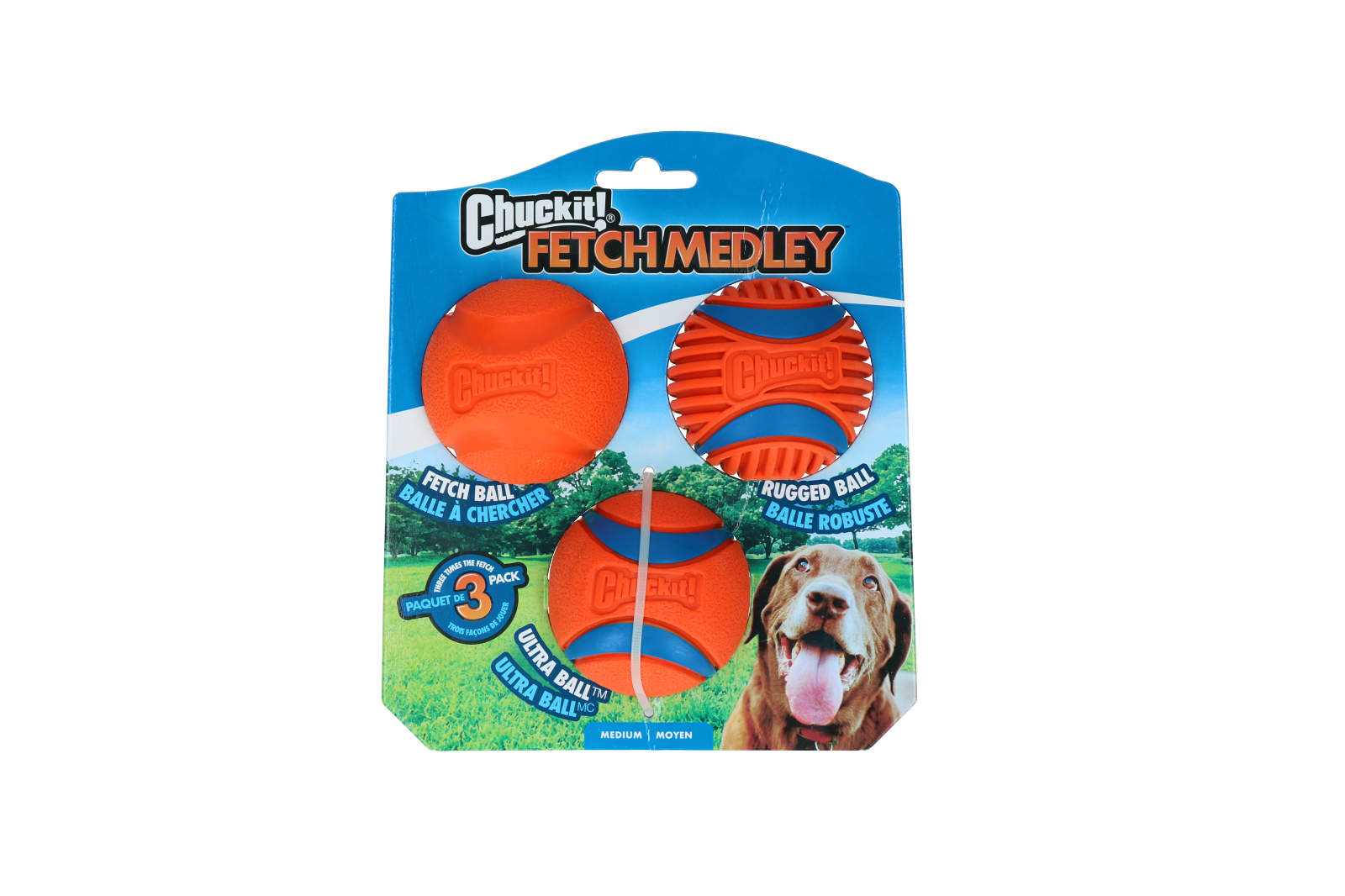 Chuckit! Hundeball Set, Fetch Medley Gen 3, Medium, Ø 6 cm, 3 Stk