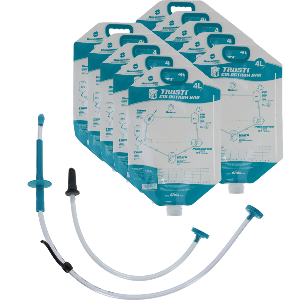 Antahi Kolostrumbeutel-Set Trusti Tuber, 4 l, für Kälber, 10 Stk