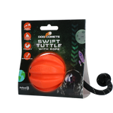 Dog Comets Hundespielzeug Swift Tuttle, mit Seil, Ø 6 cm, orange