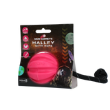 Dog Comets Hundespielball Halley, mit Seil, Naturkautschuk, rosa, Ø 6 cm