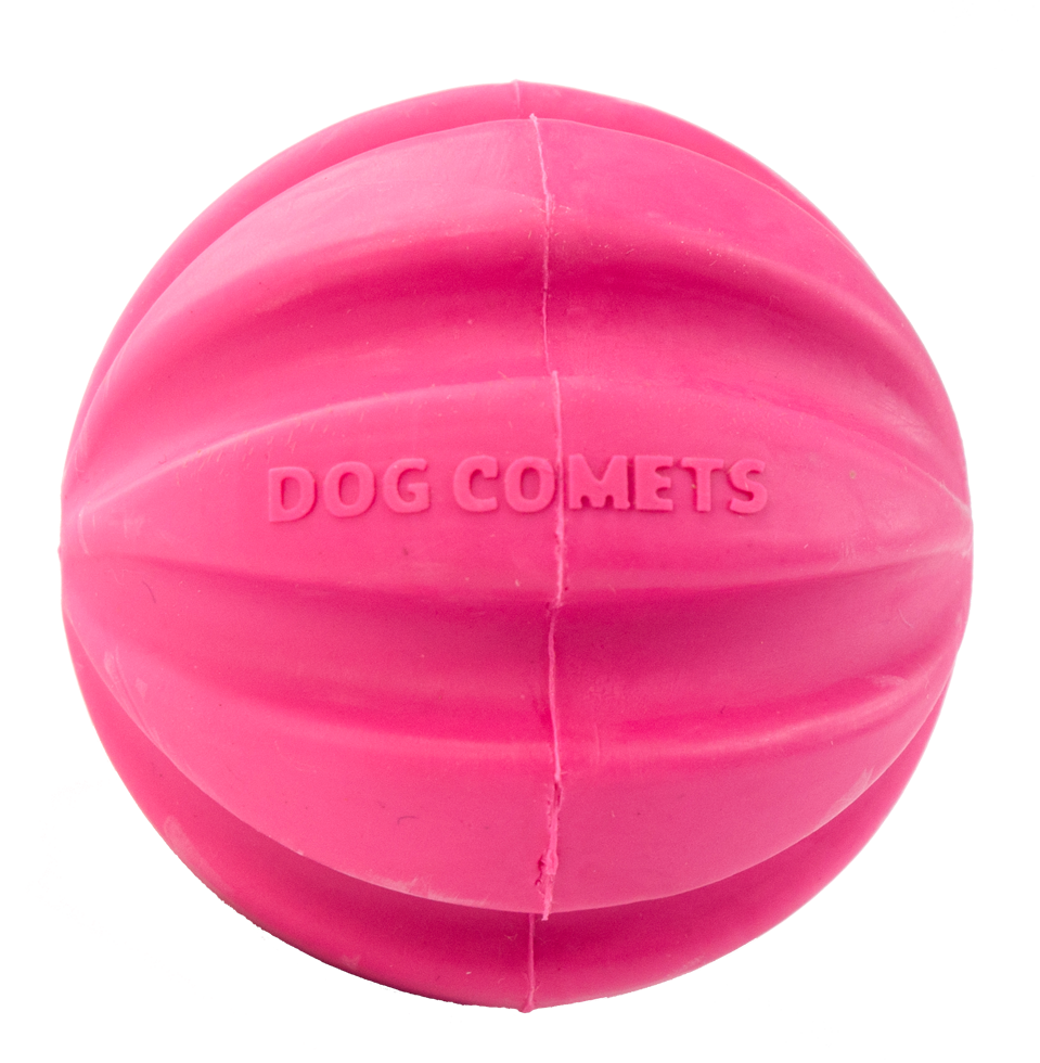 Dog Comets Hundeball, Naturkautschuk, Ø 6 cm, rosa