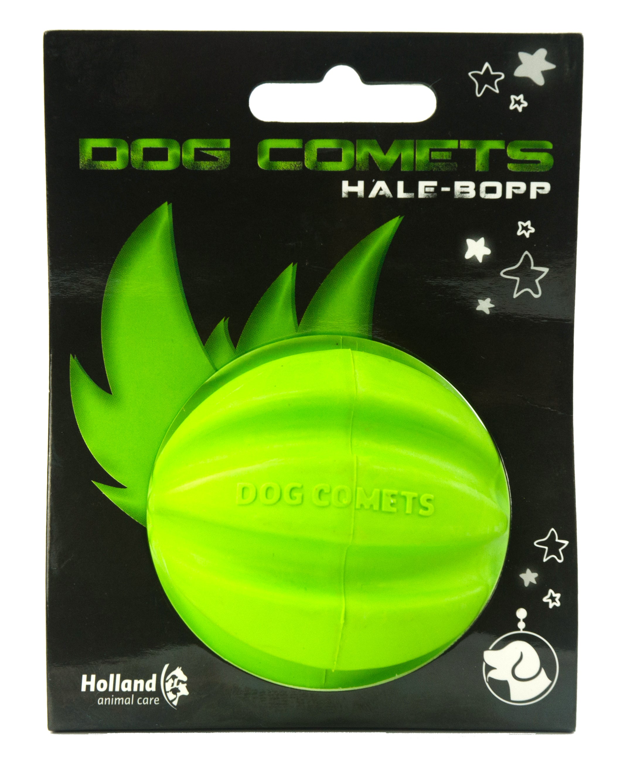 Dog Comets Hundeball Hale Bopp, Naturkautschuk, grün, Ø 6 cm