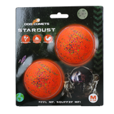 Dog Comets Hundeball, Naturkautschuk, orange, Größe M, Ø 6 cm, 2 Stk