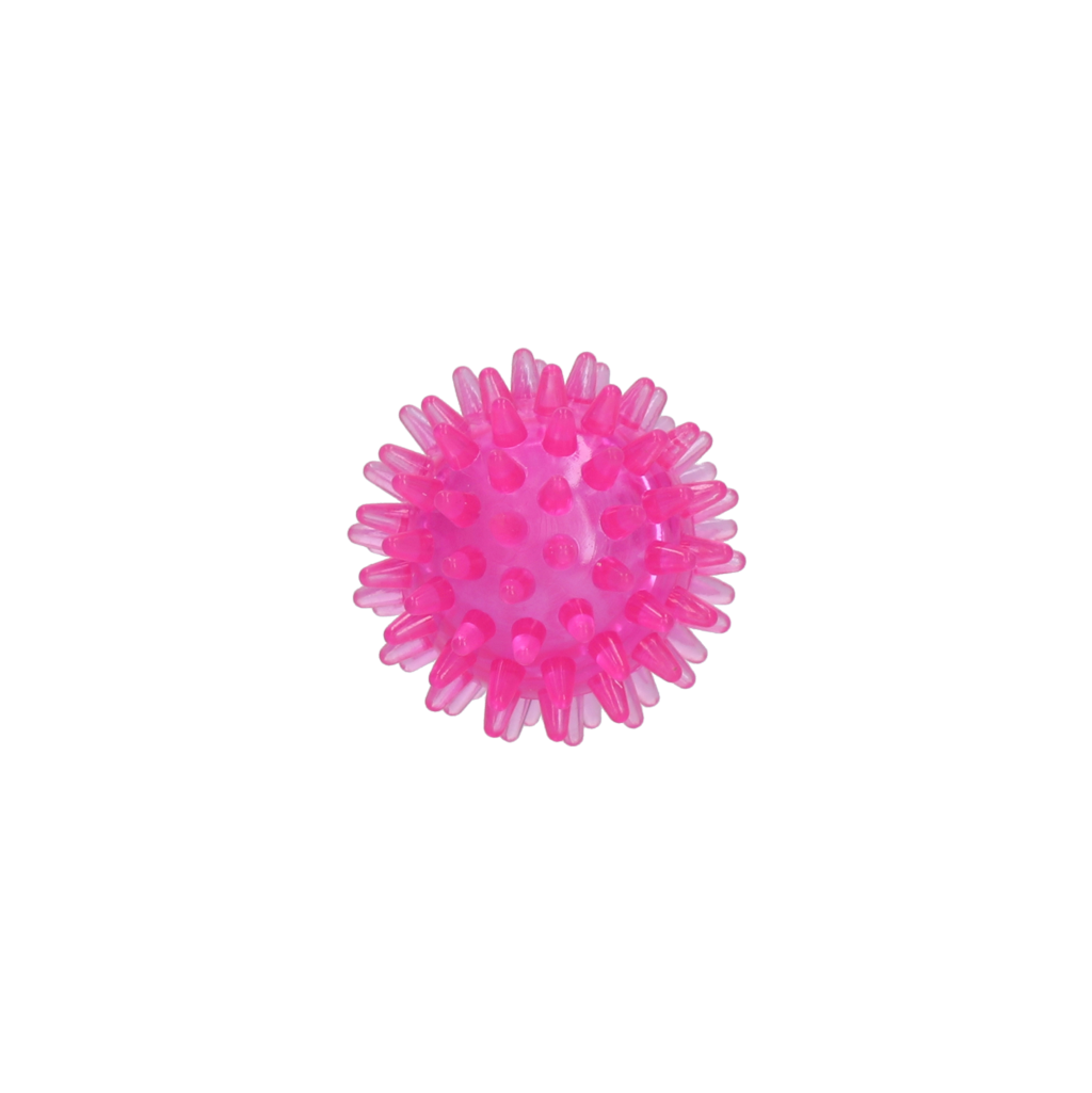 Dog Comets Igelball, S, Ø 5 cm, rosa, mit Quietsche