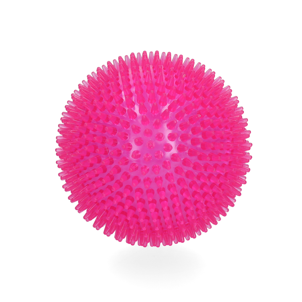 Dog Comets Igelball, Ø 10,5 cm, rosa, mit Quietscher