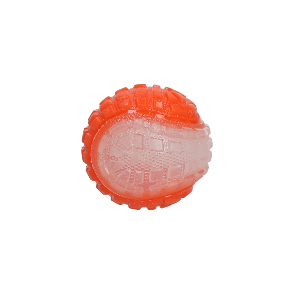 Dog Comets Hundeball, Glow in the Dark, mit Quietscher, schwimmfähig, Ø 5 cm, orange