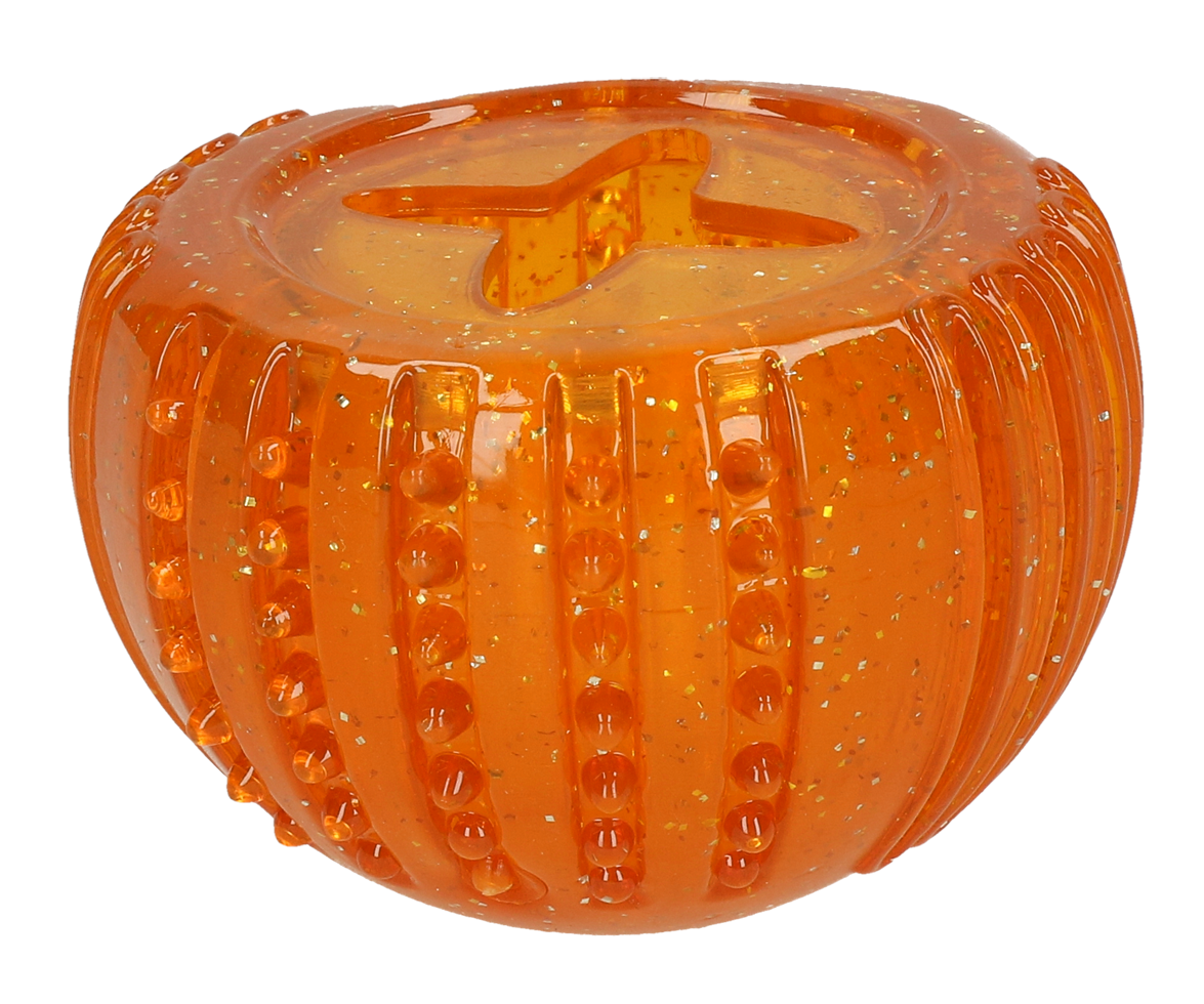 Dog Comets Hundespielzeug, Treat Locker, TPR-Gummi, orange, Ø 7 cm