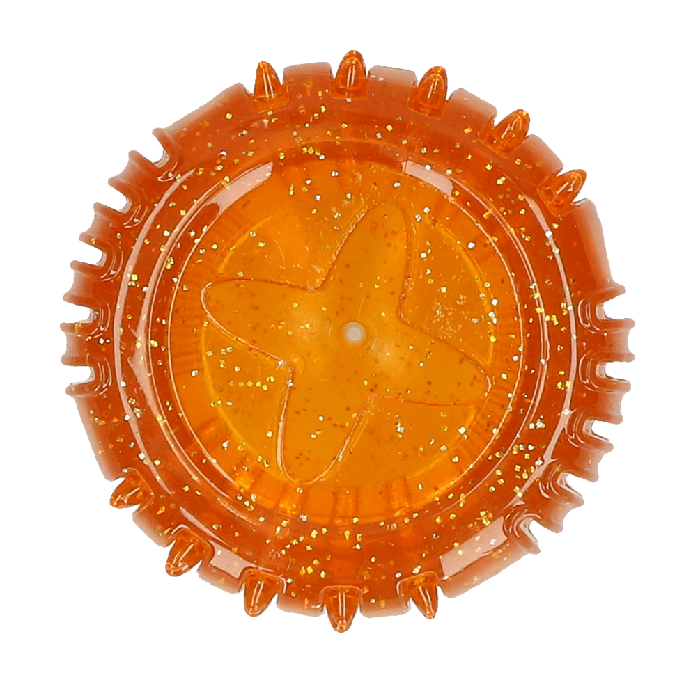 Dog Comets Hundespielzeug, Treat Locker, TPR-Gummi, orange, Ø 7 cm