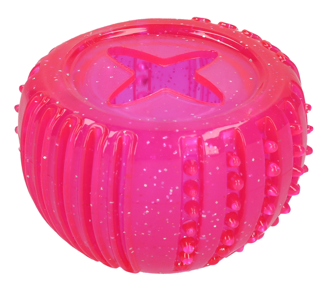 Dog Comets Hundespielzeug, TPR Gummi, Treat Locker, Ø 7 cm, rosa