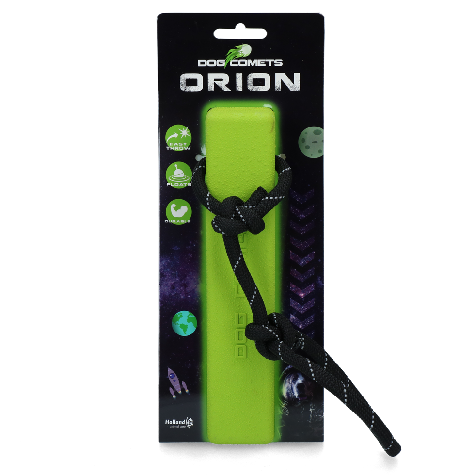 Dog Comets Orion Hundespielzeug, Naturkautschuk, schwimmend, Grün, 20 x 4 x 4 cm