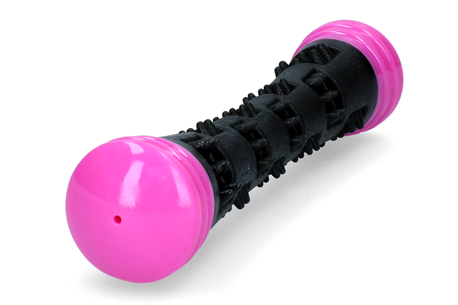 Dog Comets Wurfstock Gummi, Quietscher, rosa, S, 23 cm