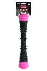 Dog Comets Wurfstock Gummi, mit Quietscher, L, 32 cm, rosa