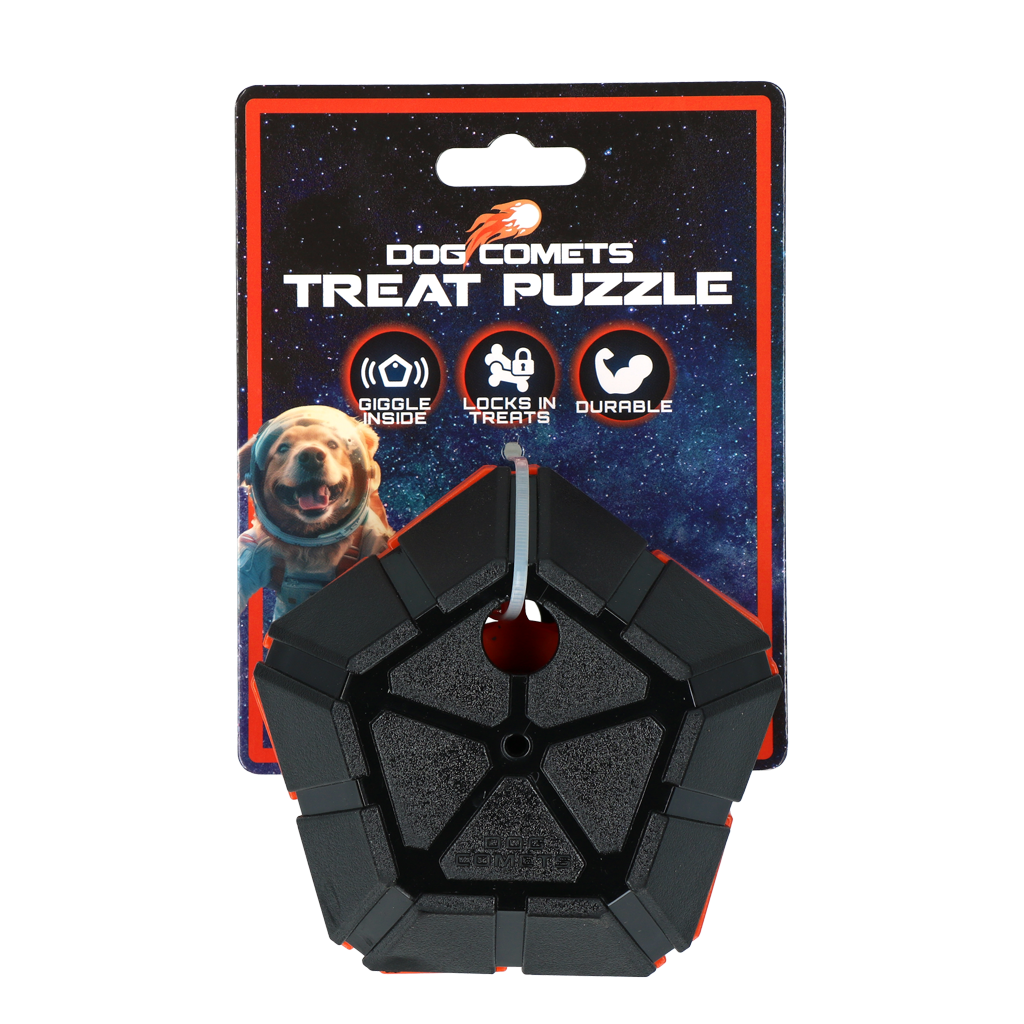 Dog Comets Intelligenzspielzeug, Snack-Spender, Orange, 10 x 10 cm
