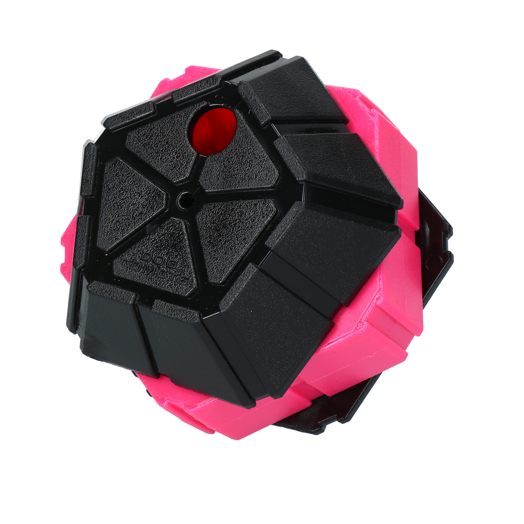 Dog Comets Hundespielzeug, Snackball, TPR-Gummi, rosa, 10 x 10 cm