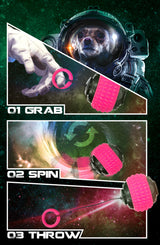 Dog Comets Hundespielball Blazar Jet, Gummi, mit Schnur, rosa