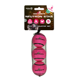 Dog Comets Tennisball für Hunde, S, Ø 5 cm, mit Quietscher, rosa, 3 Stk