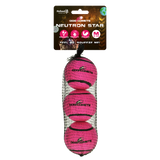 Dog Comets Tennisball mit Quietscher, M, Ø 6 cm, rosa, 3 Stk
