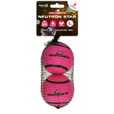 Dog Comets Tennisball für Hunde, mit Quietscher, Ø 7,5 cm, Größe L, rosa, 2 Stk