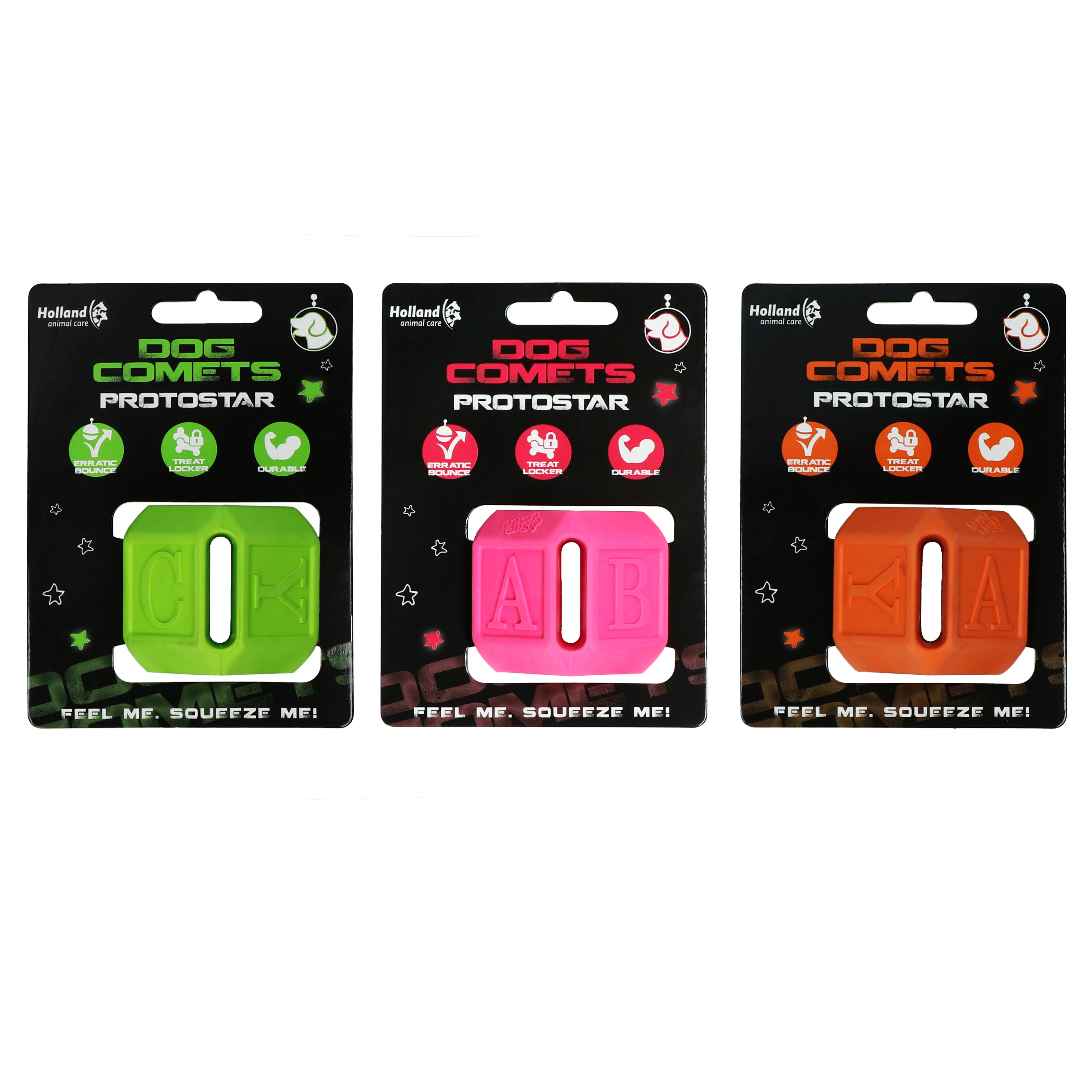 Dog Comets Hundespielzeug Kubus, Naturkautschuk, 5 x 5 cm, orange