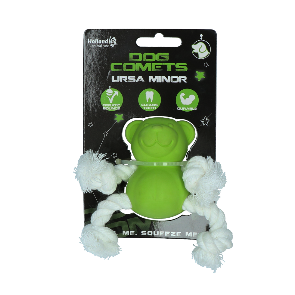 Dog Comets Hundespielzeug Ursa Minor, Naturkautschuk, Seil, 7 cm, grün