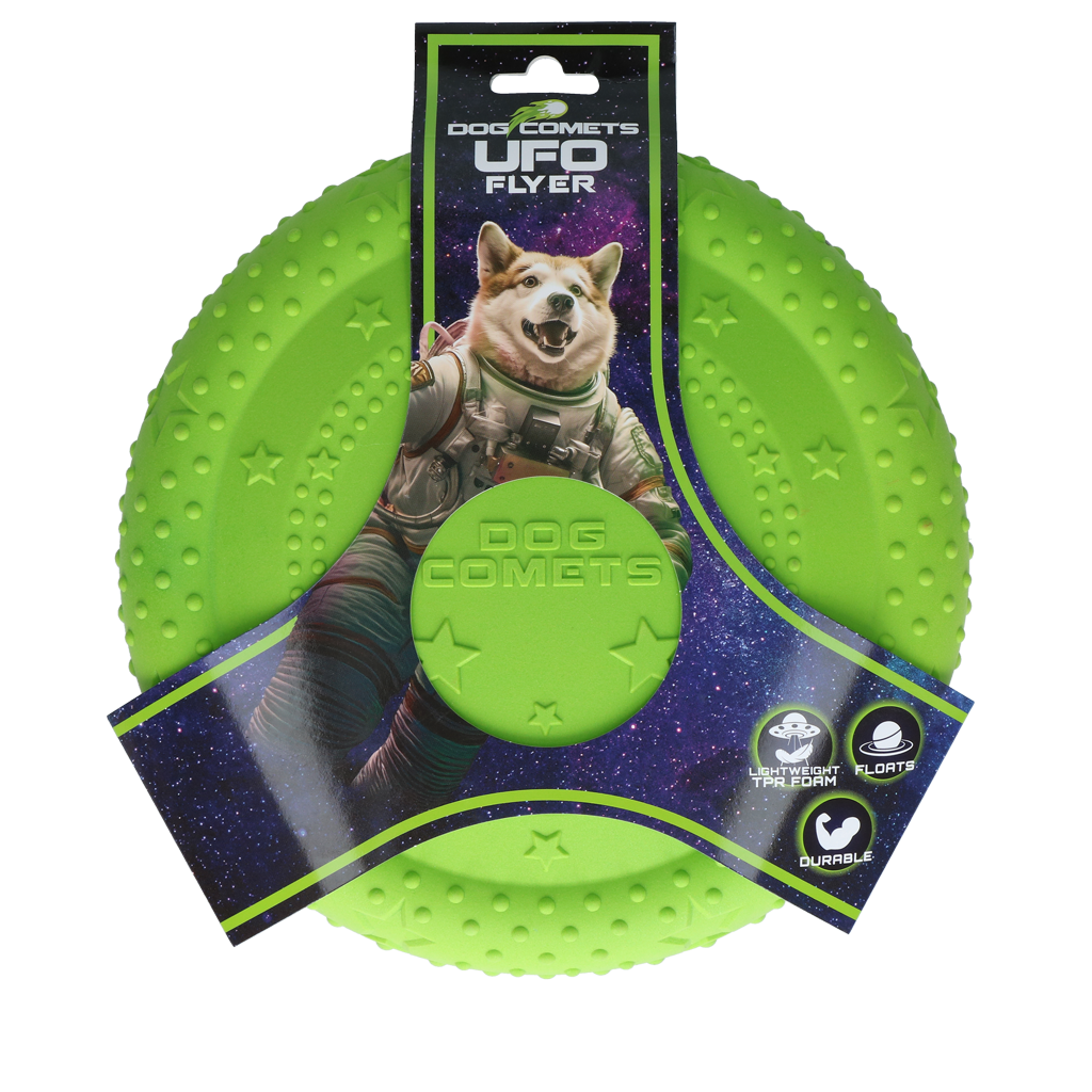 Dog Comets Hundespielzeug Frisbee, TPR-Schaumgummi, schwimmfähig, grün, Ø 24 cm