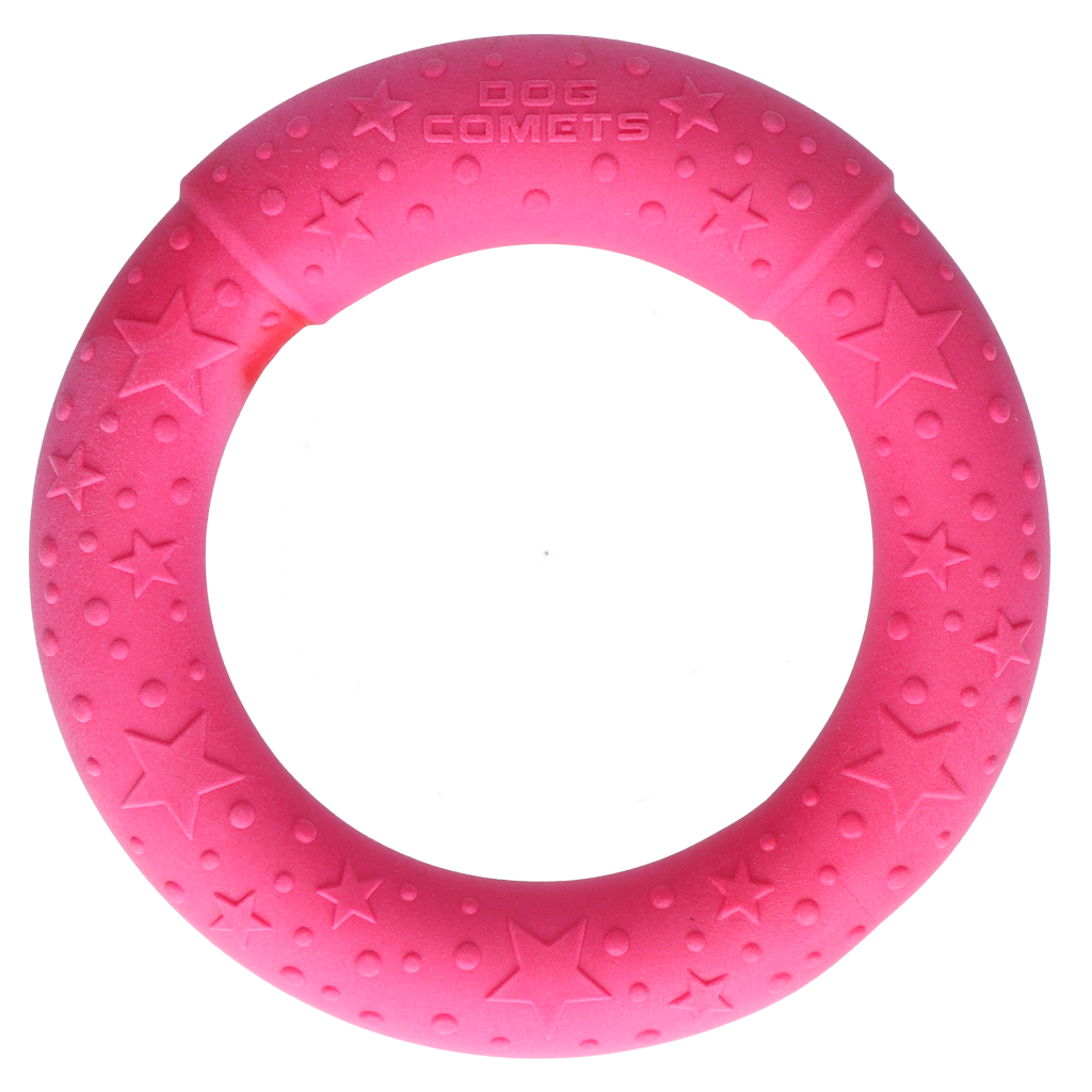 Dog Comets Hundespielzeug Ring, TPR, schwimmfähig, rosa, Ø 19 cm