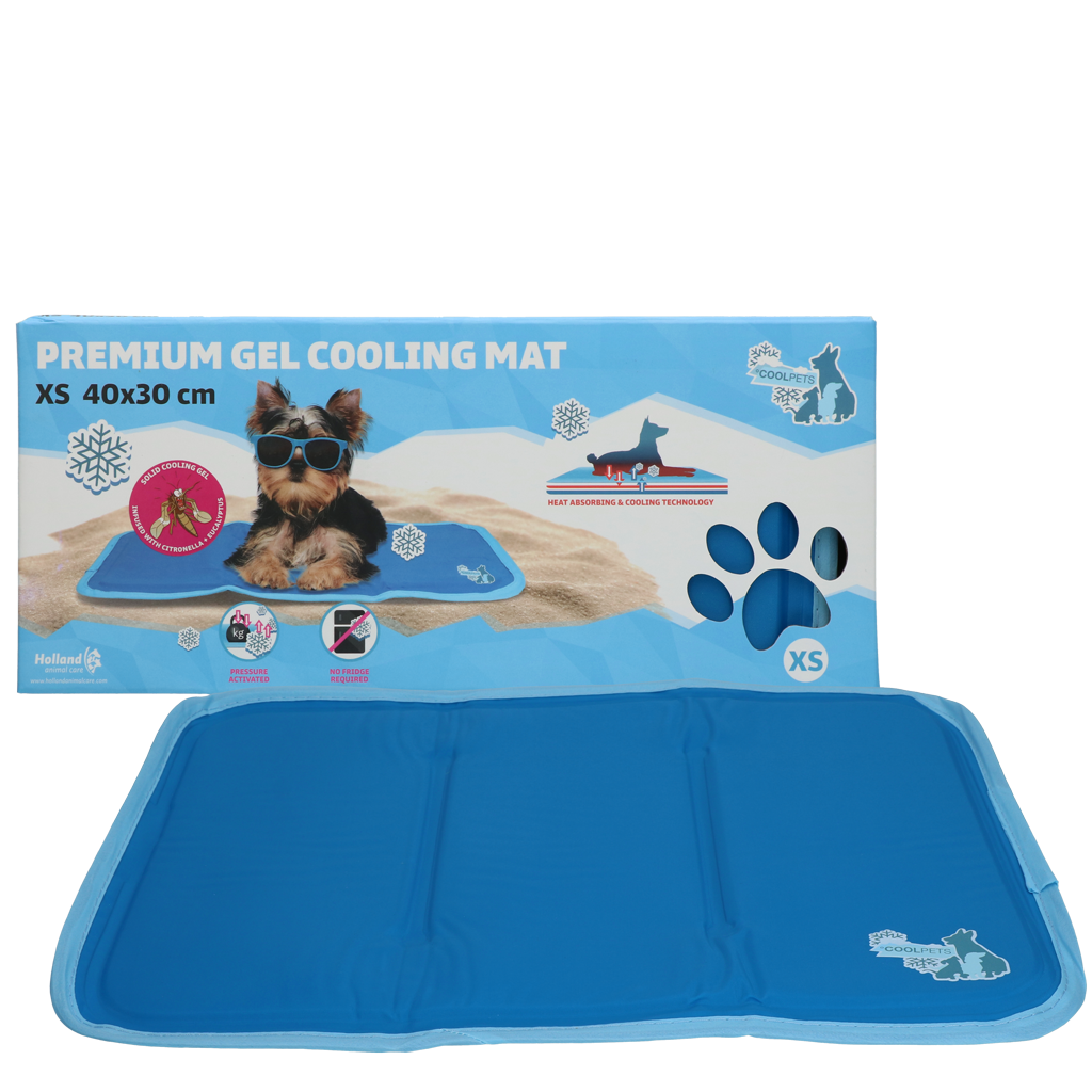 CoolPets Kühlmatte Gel, Citronella, Eukalyptus, XS, 40 x 30 cm