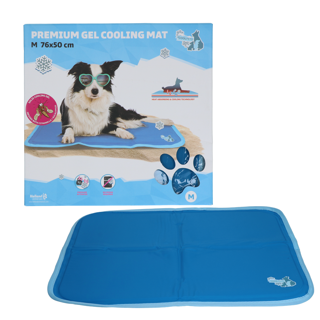 CoolPets Kühlmatte Gel, Citronella, Eukalyptus, M, 50 x 76 cm