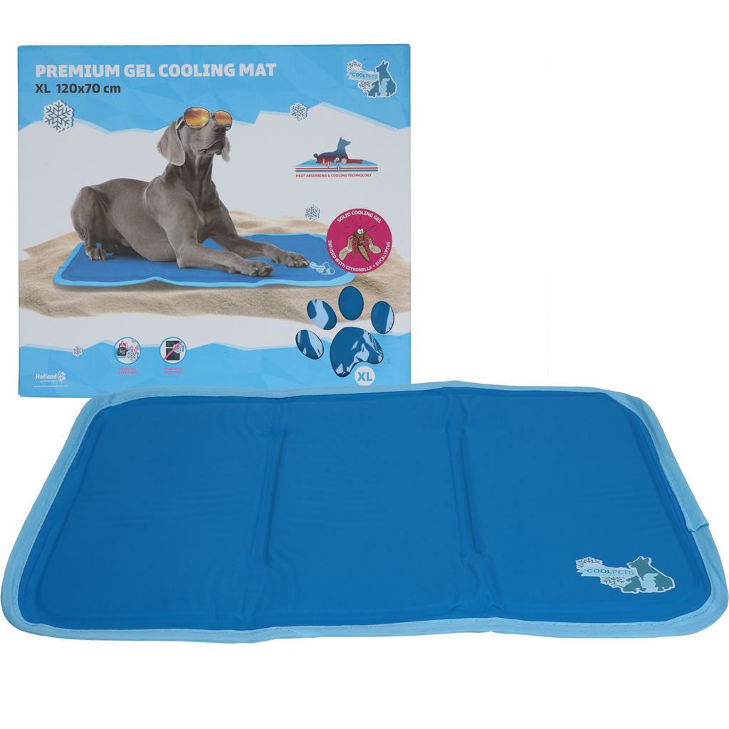 CoolPets Kühlmatte, Premium Gel, Citronella, Eukalyptus, XL, 70 x 120 cm