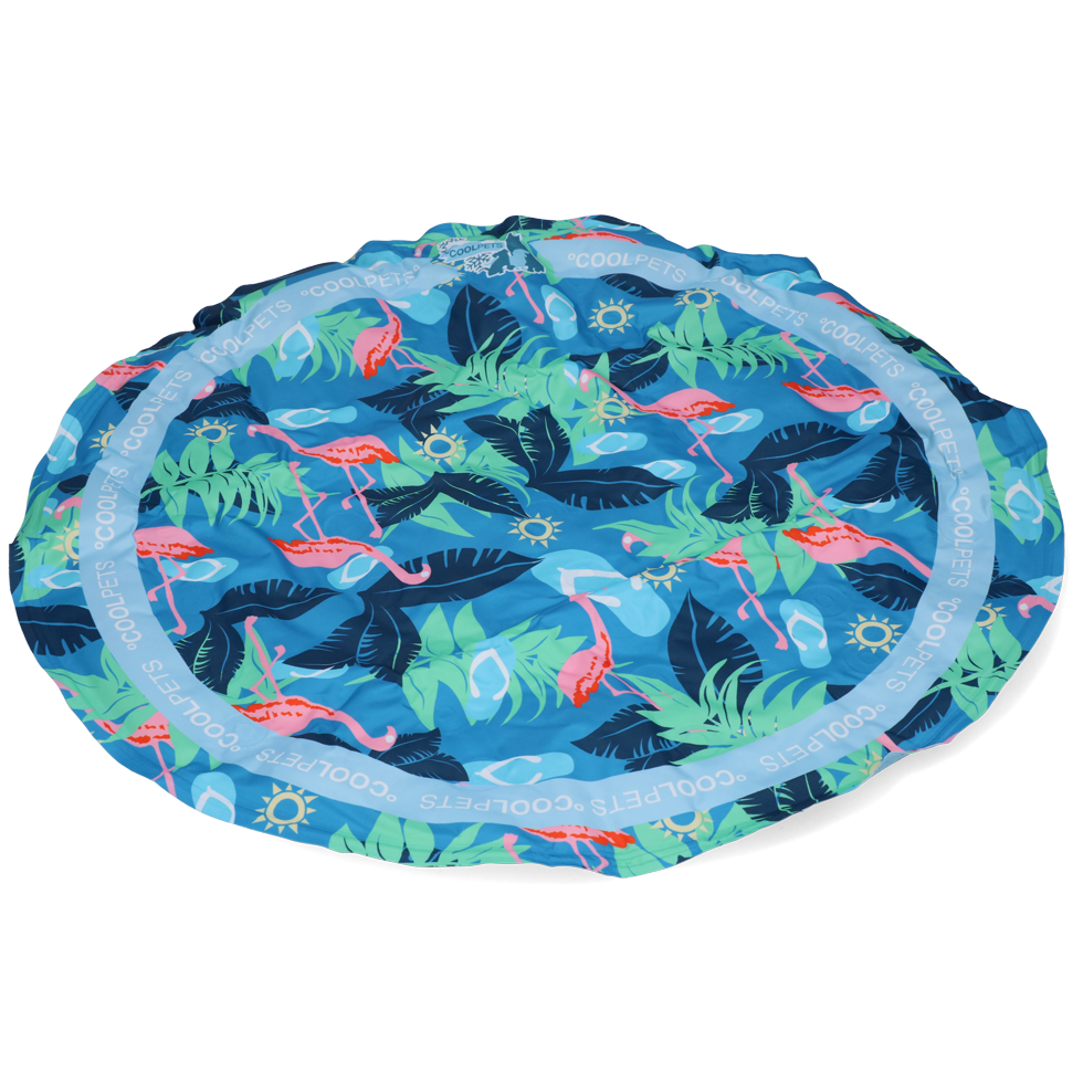 CoolPets Kühlmatte Hund, Flamingo, Ø 65 cm
