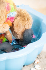 CoolPets Hundespielzeug schwimmend, wasserabsorbierend, Quietschie, Knackmaterial