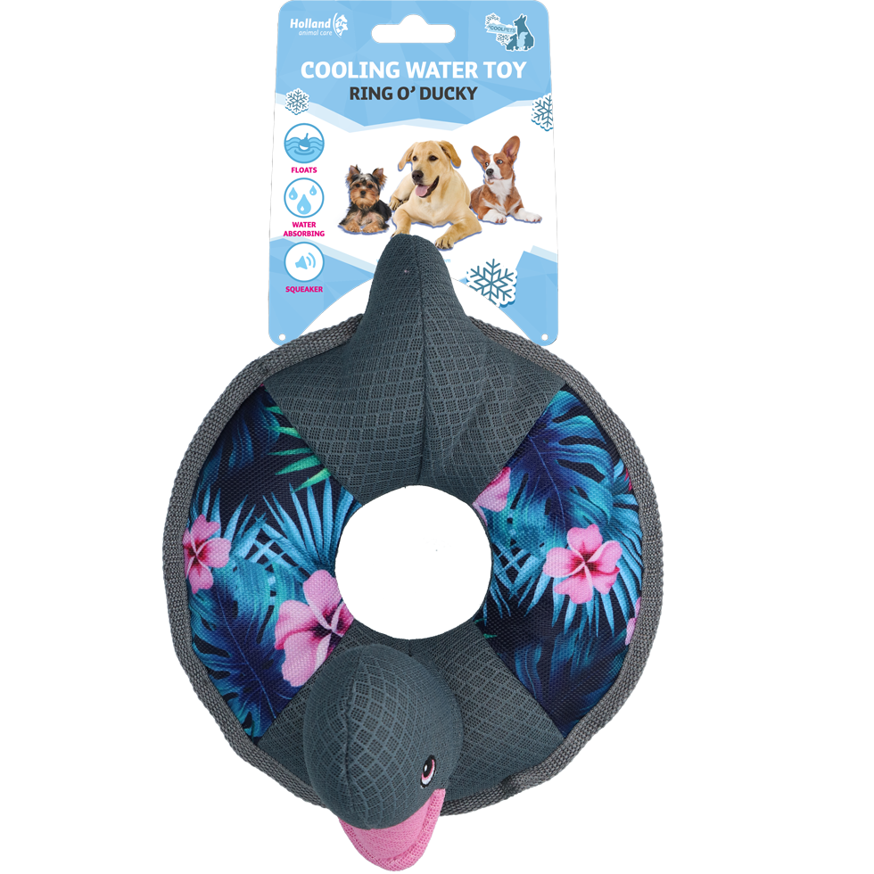CoolPets Hundespielzeug schwimmend, wasserabsorbierend, Quietschie, Knackmaterial