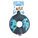 CoolPets Hundespielzeug, schwimmfähig, Wasseraufnahme, Quietschfunktion, Flamingo