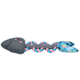 CoolPets Hundespielzeug, Fishy Rope Flamingo, schwimmfähig, mit Quietscher