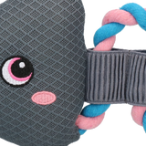 CoolPets Hundespielzeug, Fishy Rope Flamingo, schwimmfähig, mit Quietscher