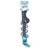 Coolpets Hundespielzeug, Flamingo, mit Seil, wasserfüllbar, schwimmfähig, Quietschfunktion