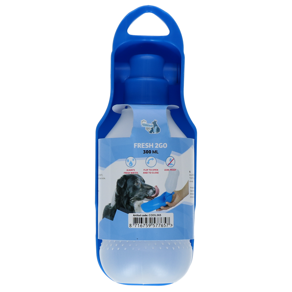 CoolPets Wasserflasche für Hunde, 300 ml