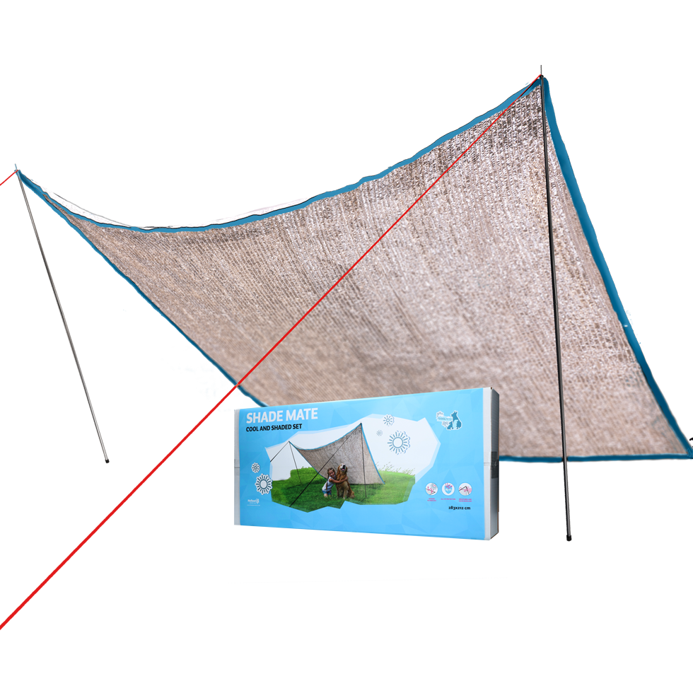 CoolPets Schattentuch, Aluminiummaterial, UV-Schutz, 283 x 212 cm